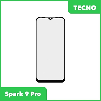 Стекло + OCA пленка для переклейки Tecno Spark 9 Pro (Kh7N) (черный)